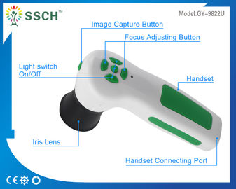 Beyaz Iriscope Iridology Kamera USB Cilt Tarayıcı Teşhis Analizörü