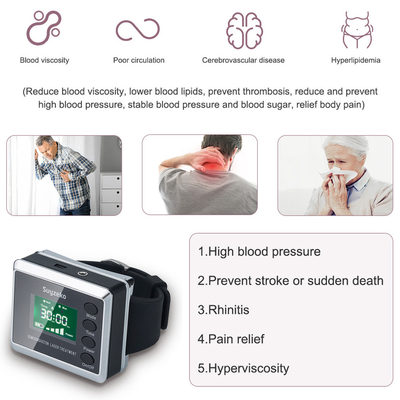 Yarı İletken Lazer Terapi Aleti 3.6W, Tıkanmış Kan Damarlarını Aç, Düşük Kan Basıncı, Şeker Lazer Işığı Saati